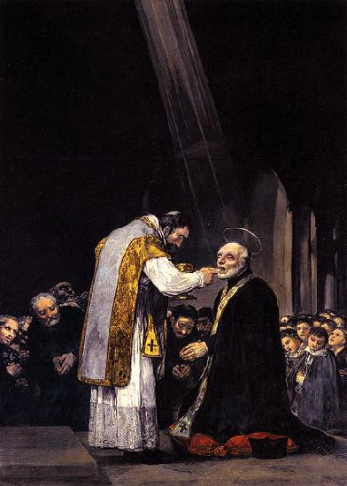 Francisco de Goya La ultima comunien de san Jose de Calasanz Sweden oil painting art
